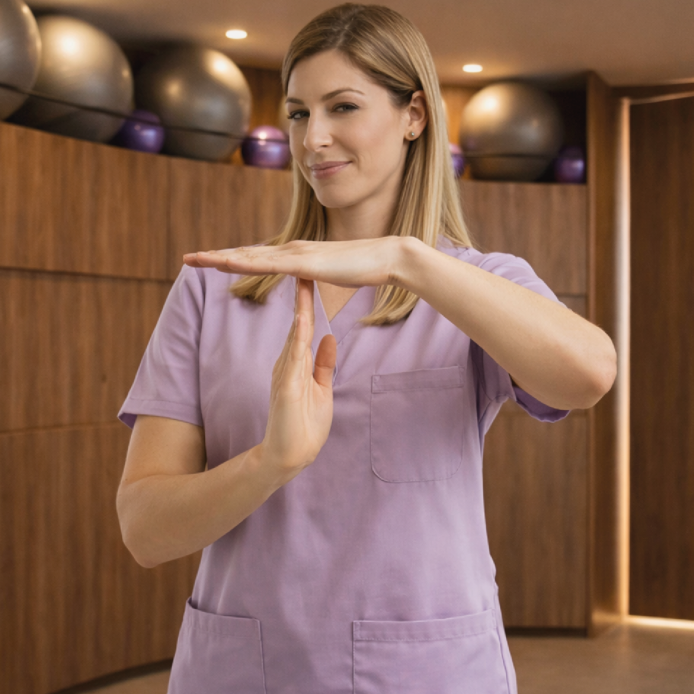 mujer en pausa mesa de trabajo 1