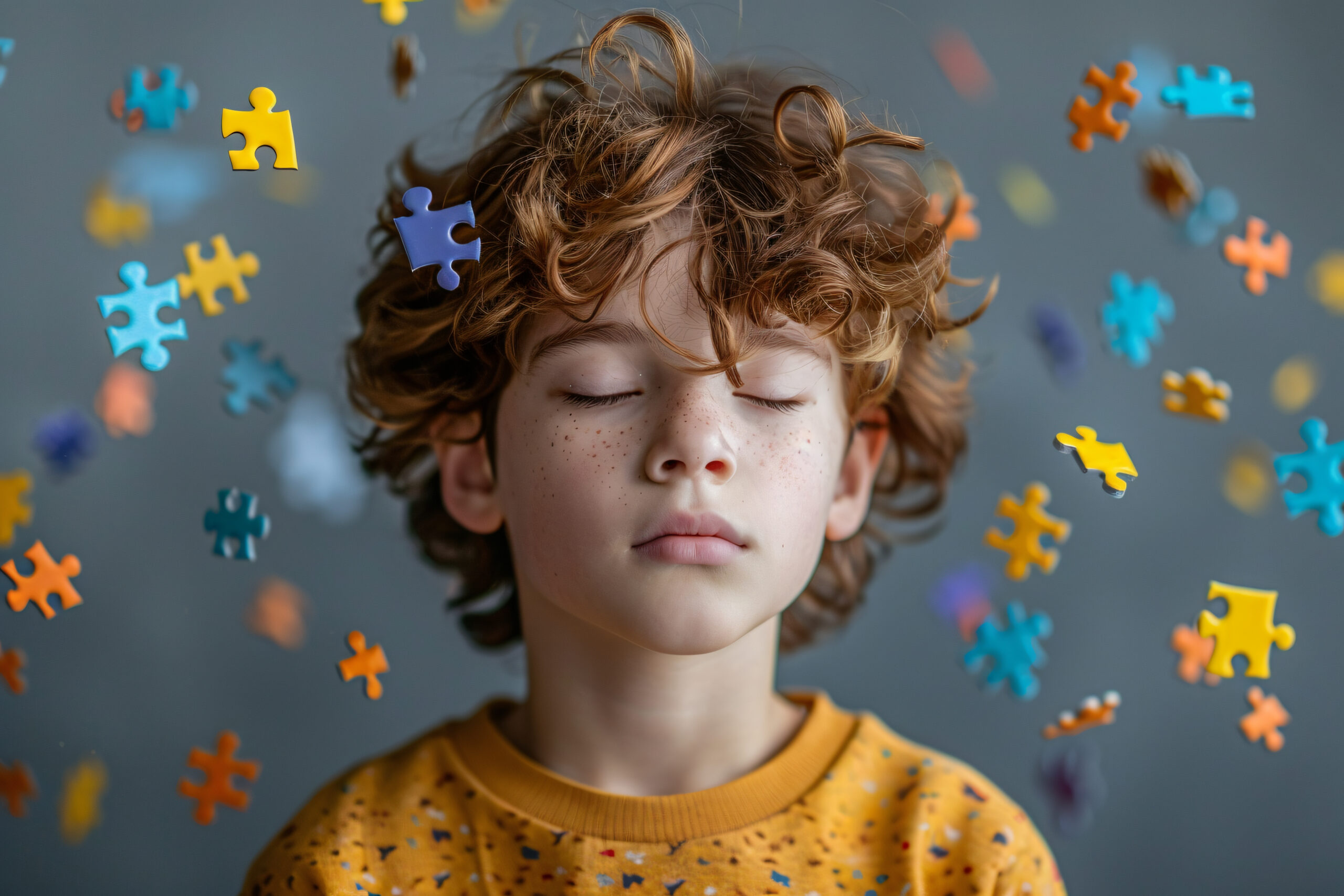 portrait autistic kid fantasy world